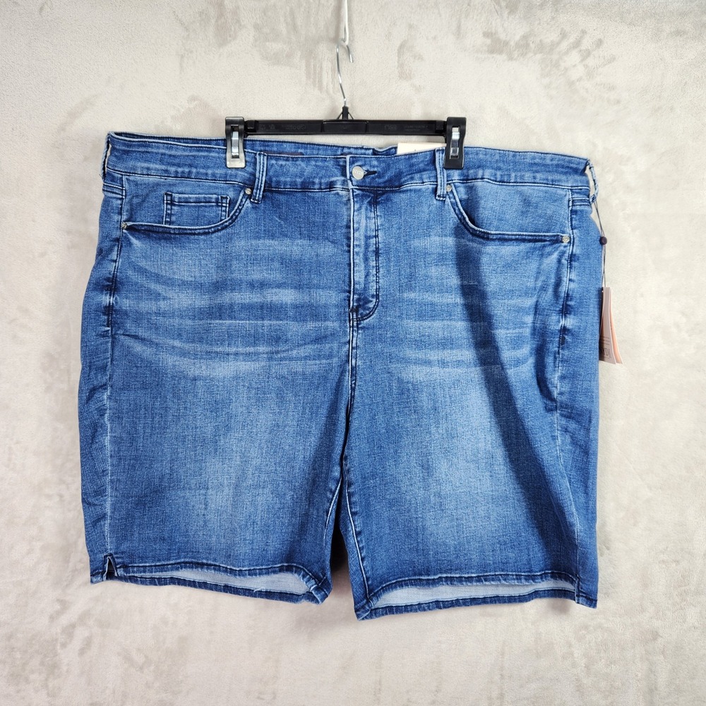 NYDJ Ella Short Womens 28W Blue Denim Side Slit‎ Lift Tuck Melody Casual Summer